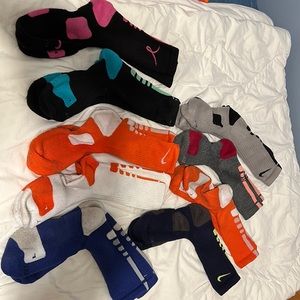 Nike Elite socks, worn but still have a lot of use left! Size LARGE